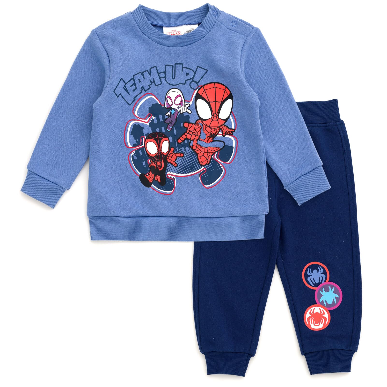 Marvel Spidey and His Amazing Friends Fleece Sweatshirt and Jogger Pants Outfit Set Toddler to Big Kid Sizes (2T - 14-16)